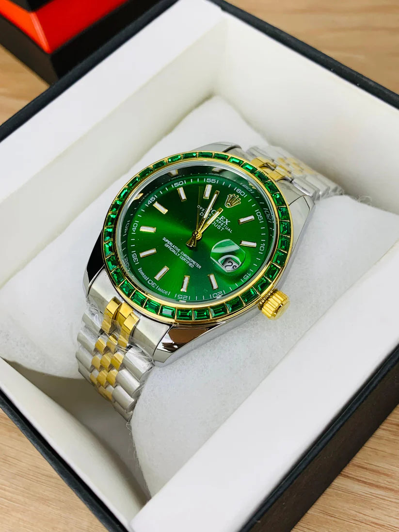 ROLEX OYESTER PERPETUAL DATEJUST - GREEN