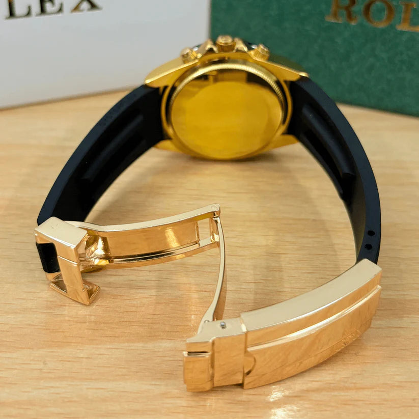 ROLEX DAYTONA STRAP - GOLD BLACK FROST
