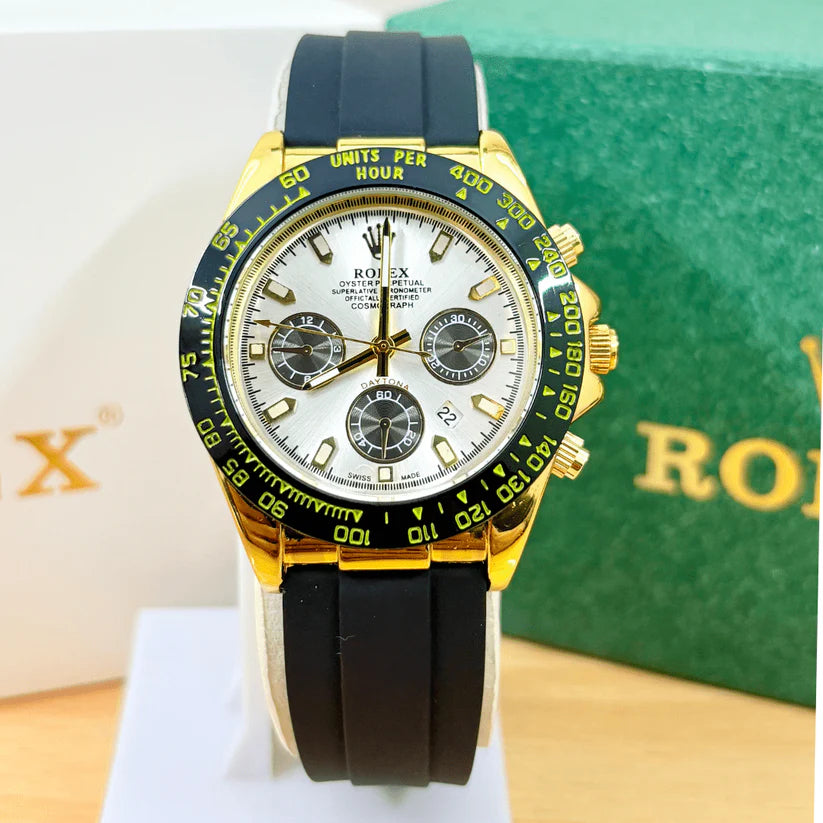 ROLEX DAYTONA STRAP - GOLD BLACK FROST