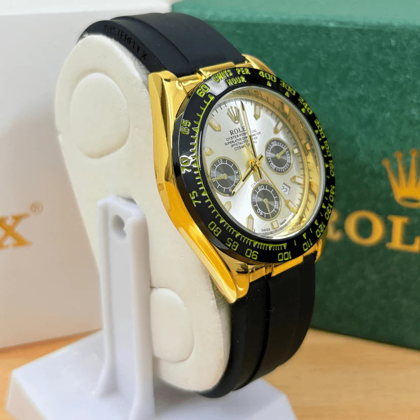 ROLEX DAYTONA STRAP - GOLD BLACK FROST