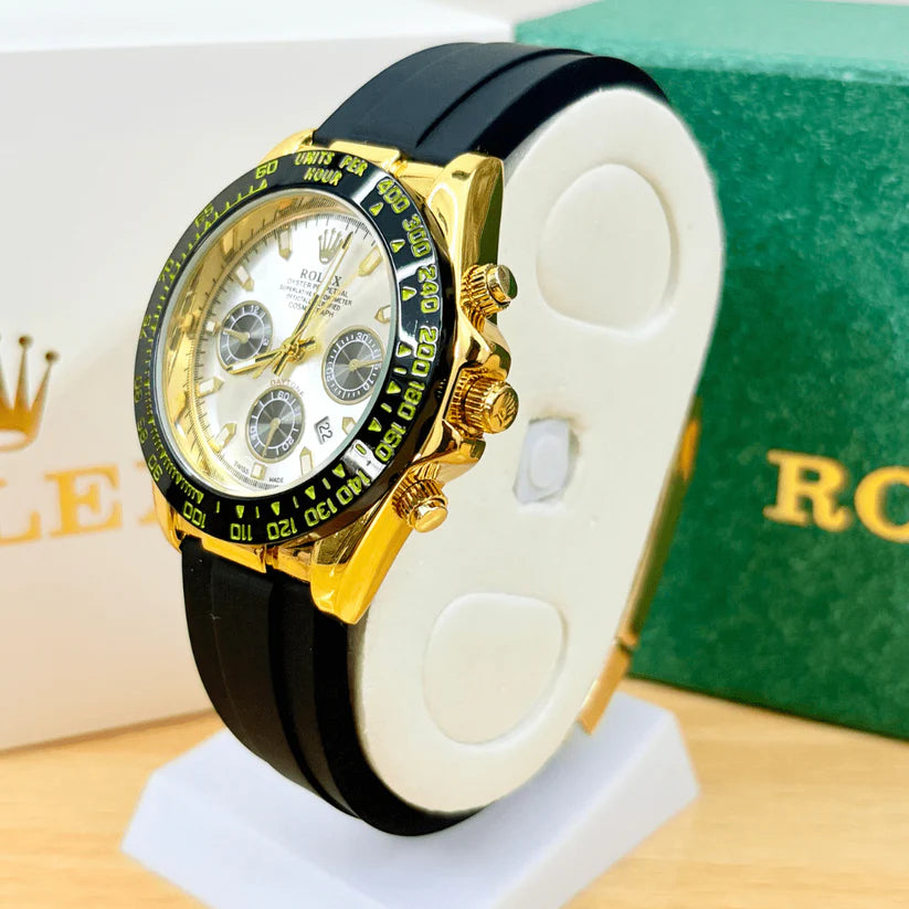 ROLEX DAYTONA STRAP - GOLD BLACK FROST