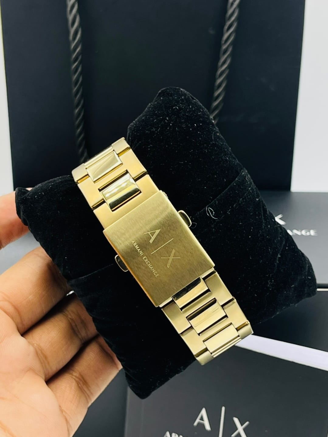 ARMANI EXCHANGE GOLD CHRONOGRAPH 2099