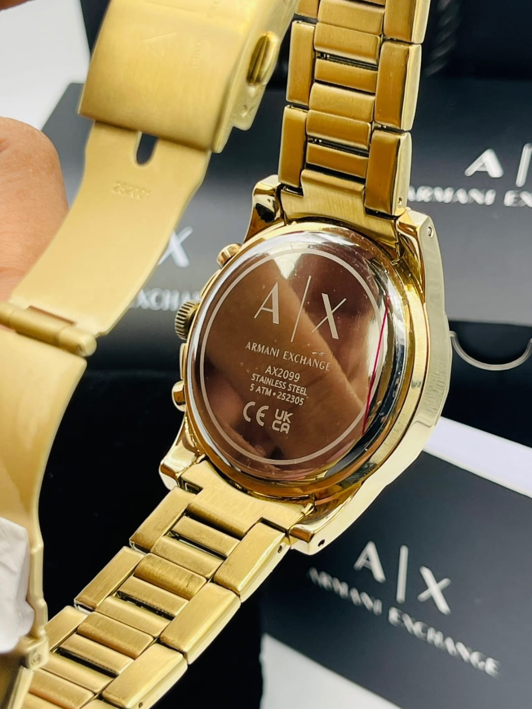 ARMANI EXCHANGE GOLD CHRONOGRAPH 2099