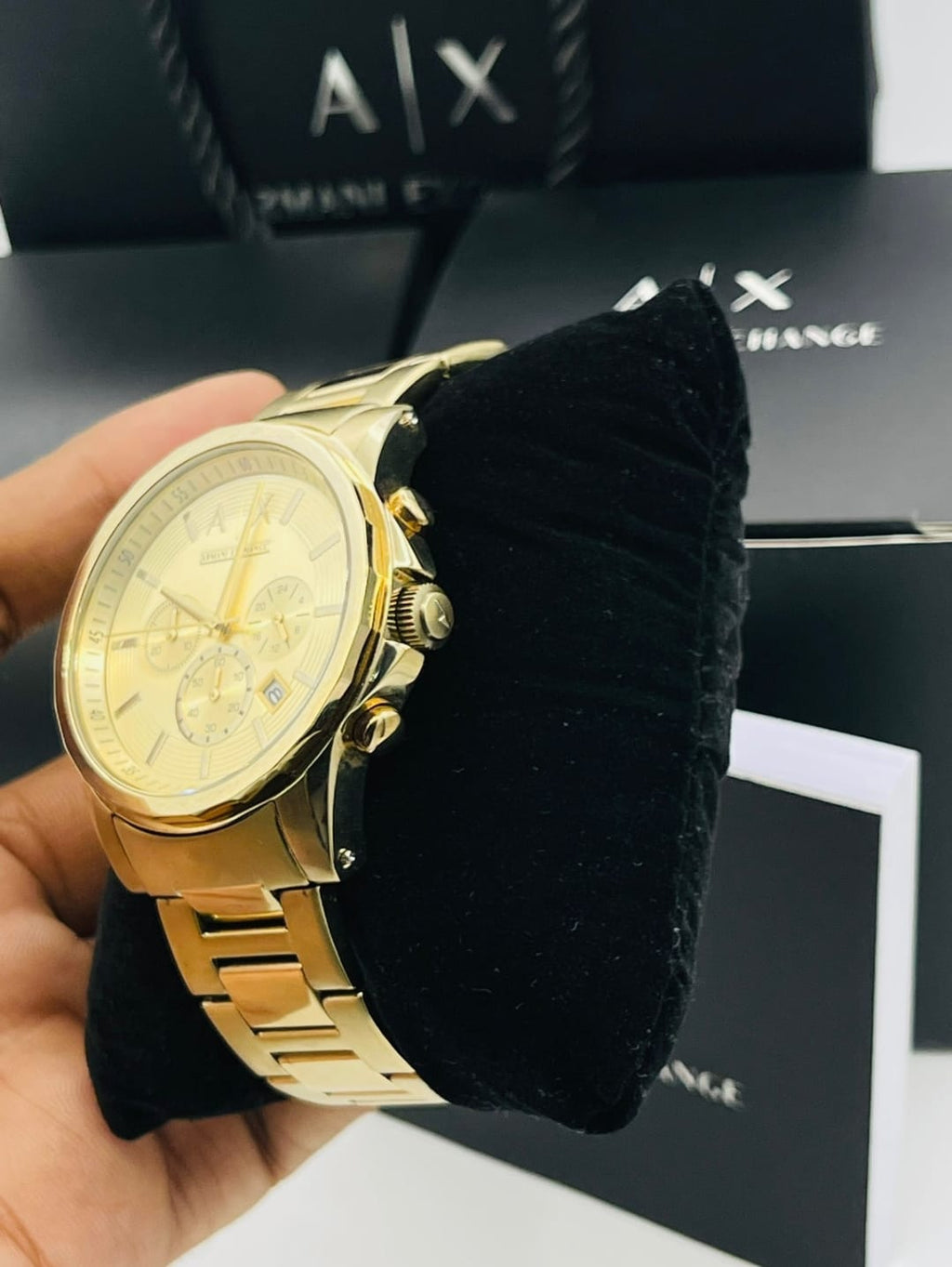 ARMANI EXCHANGE GOLD CHRONOGRAPH 2099