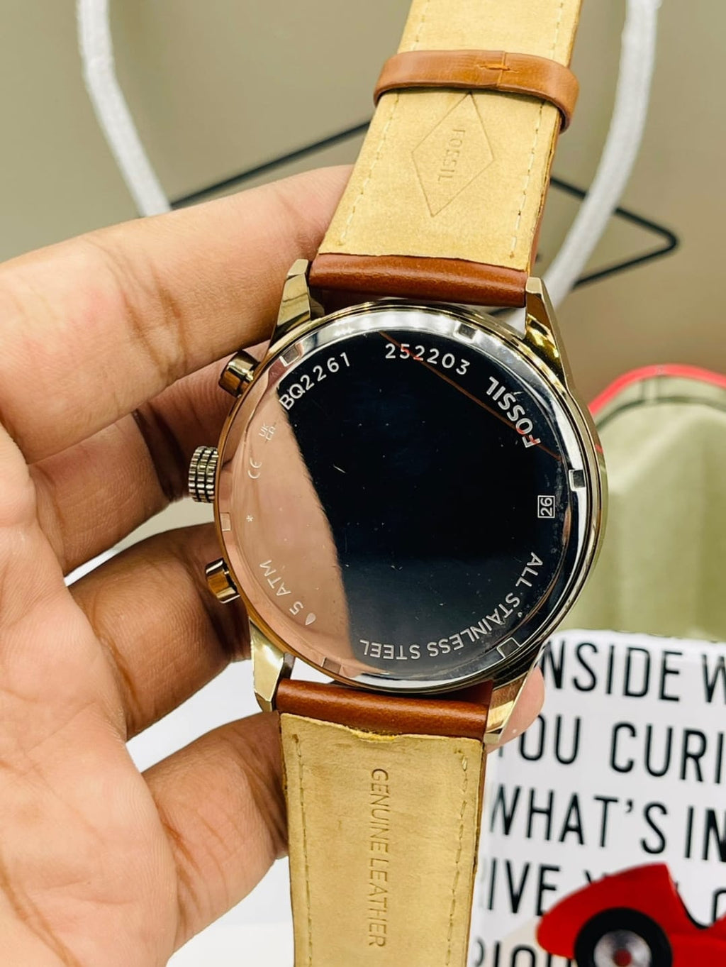 FOSSIL CHRONOGRAPH BROWN LEATHER