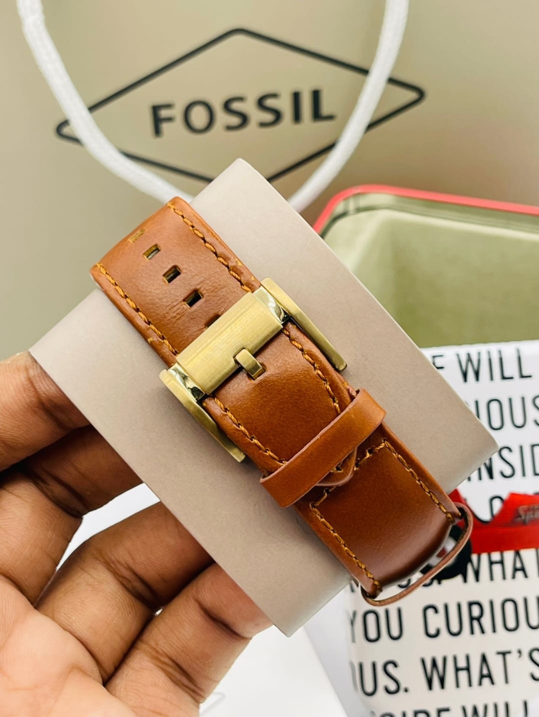 FOSSIL CHRONOGRAPH BROWN LEATHER