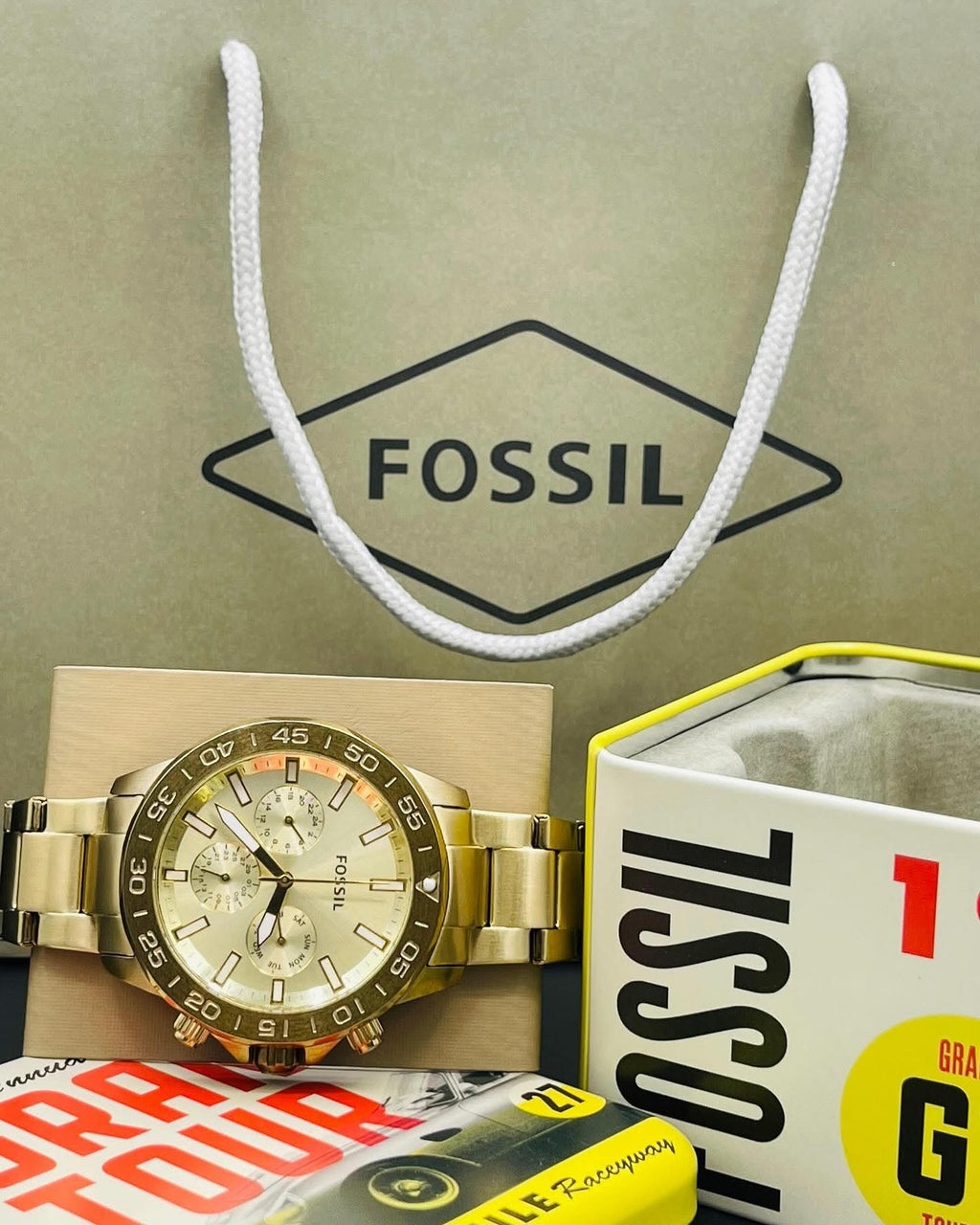 Fossil Gold Chronograph