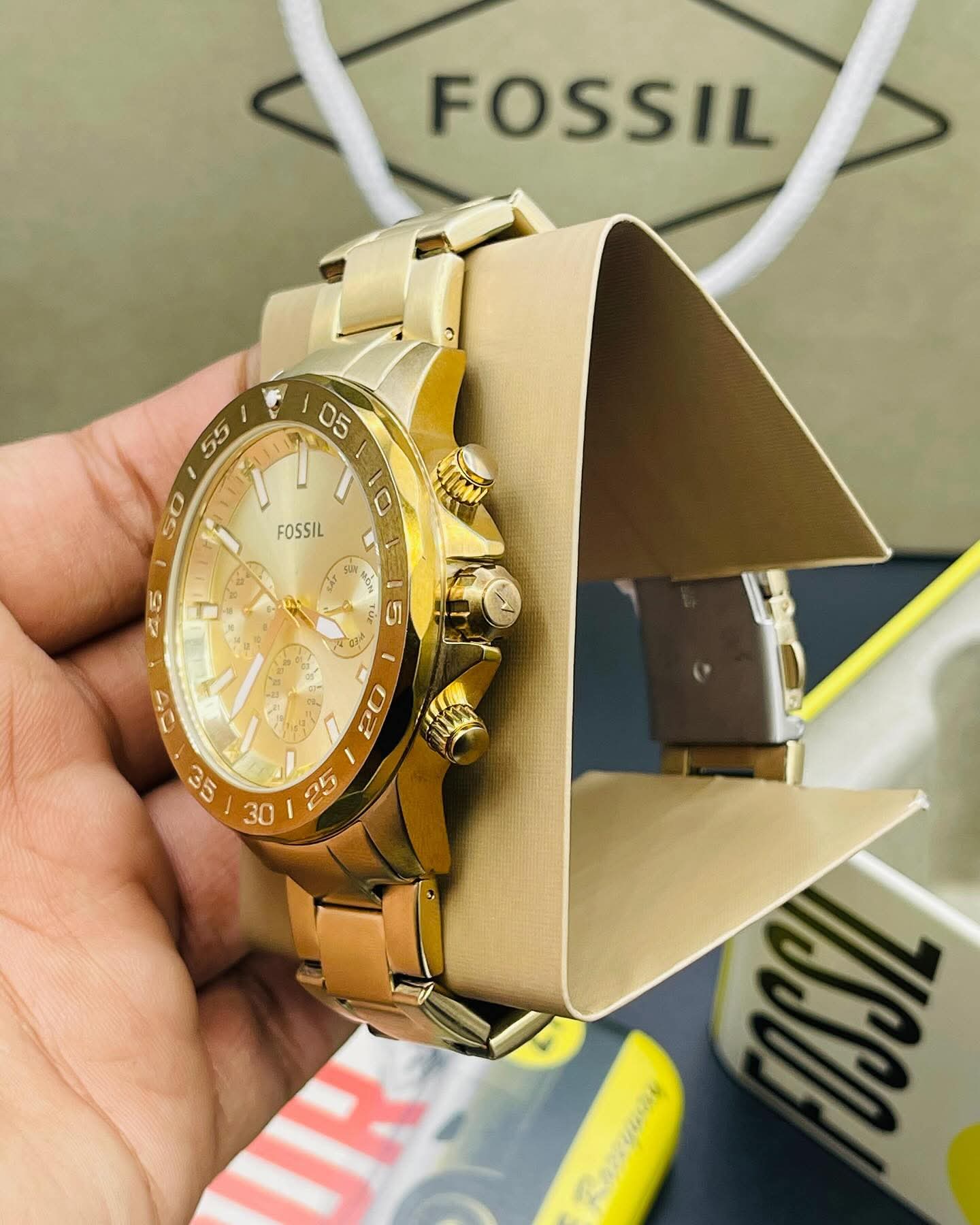Fossil Gold Chronograph