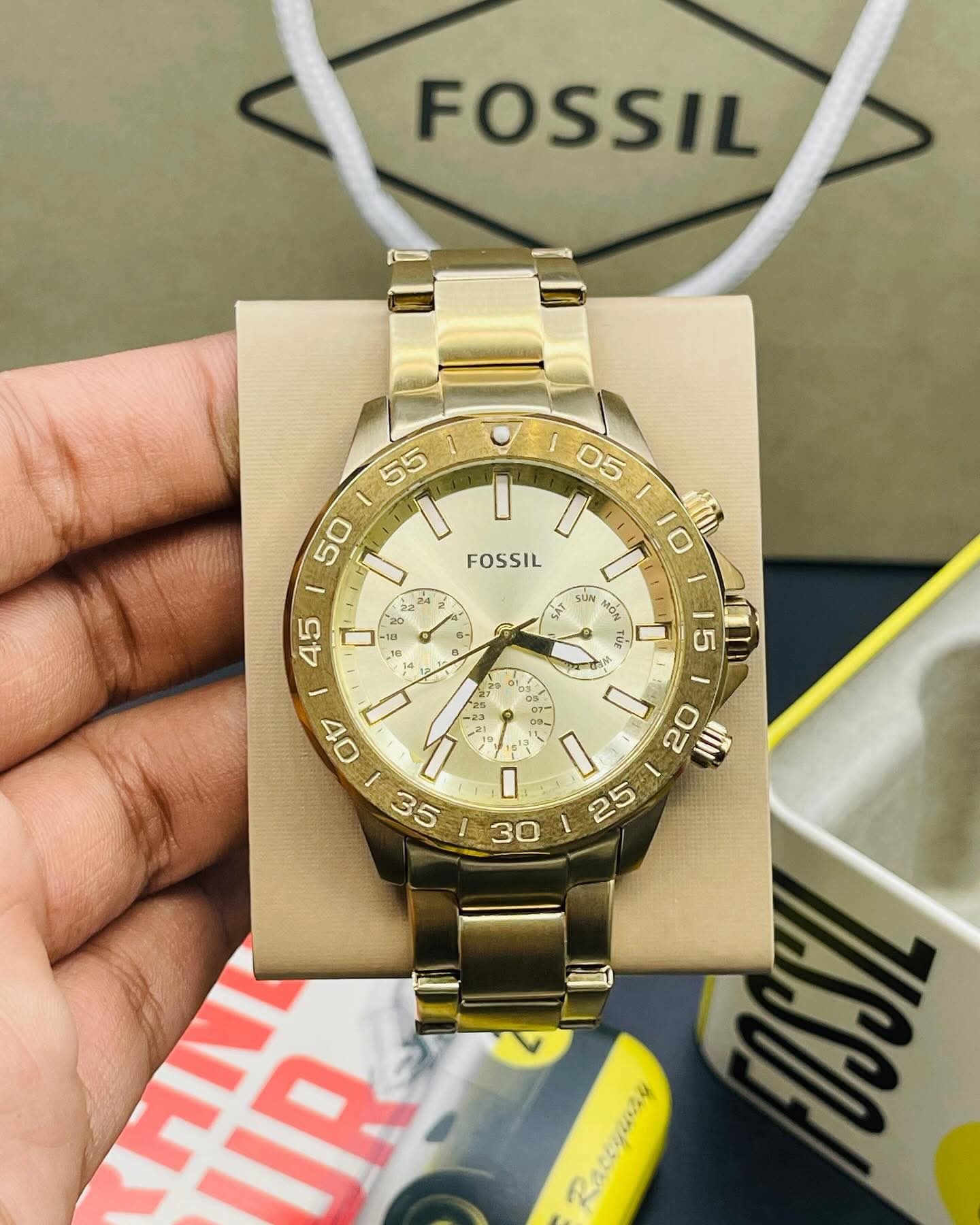 Fossil Gold Chronograph