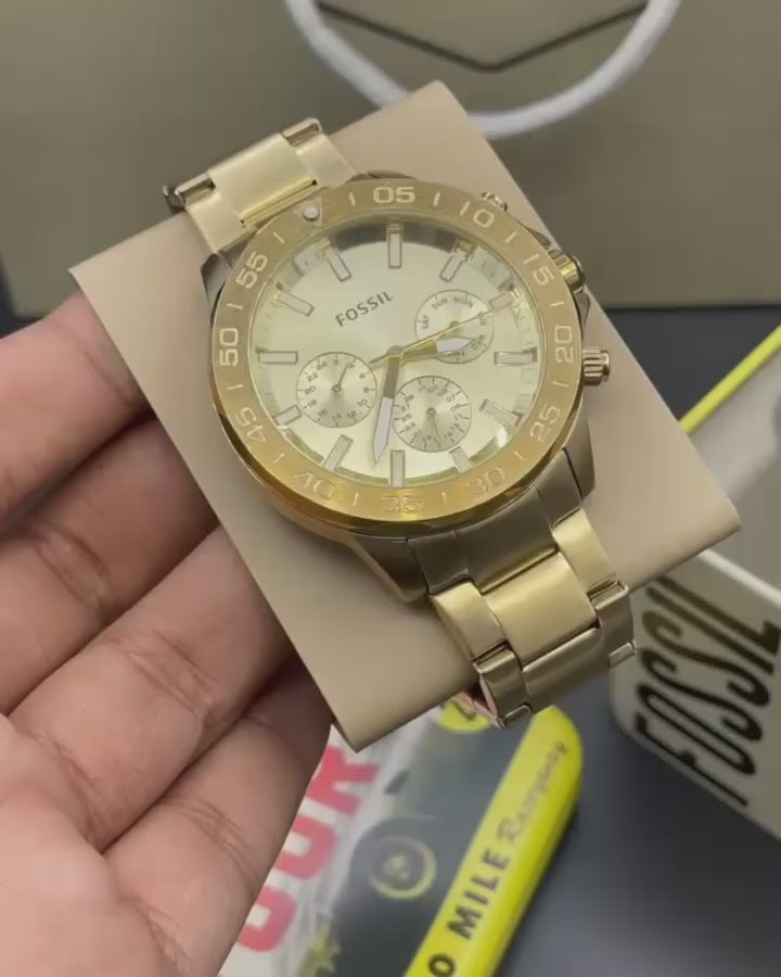 Fossil Gold Chronograph
