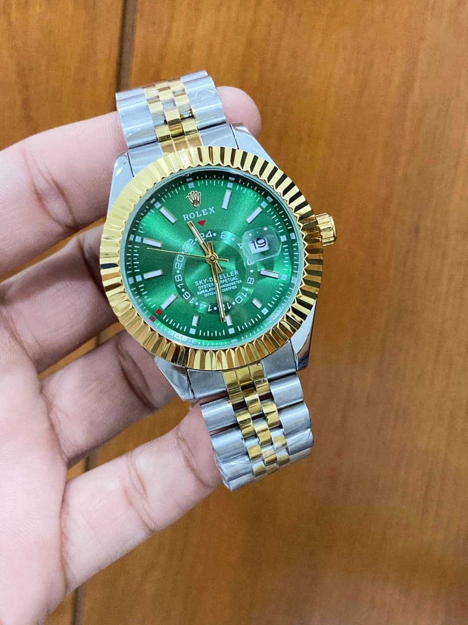 ROLEX SKY DWELLER GREEN DIAL